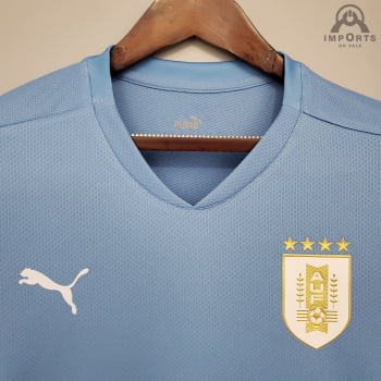 Camisa da Seleção Uruguaia I 21/22 Versão Torcedor + Personalização Grátis