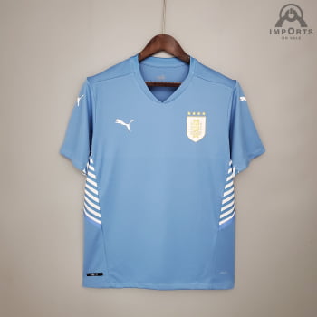 Camisa da Seleção Uruguaia I 21/22 Versão Torcedor + Personalização Grátis