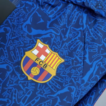Jaqueta Corta-Vento Barcelona 21/22 - Azul Camuflado 