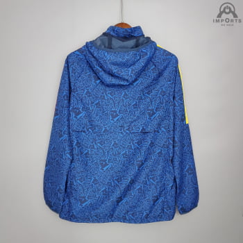 Jaqueta Corta-Vento Barcelona 21/22 - Azul Camuflado 