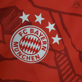 Jaqueta Corta-Vento Bayern de Munique 21/22 - Vermelho e branco