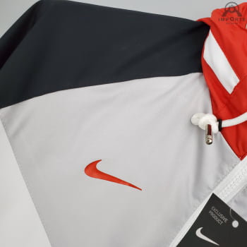 Jaqueta Corta-Vento Liverpool 21/22 - Branco, preto e vermelho