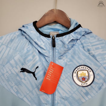 Jaqueta Corta-Vento Manchester City 21/22 - Azul