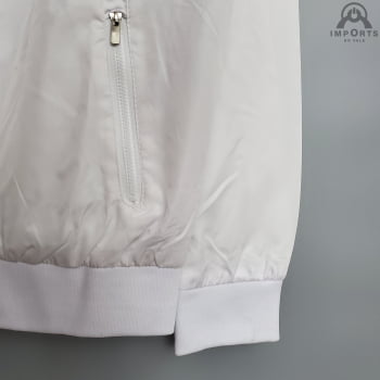 Jaqueta Corta-Vento Paris Saint-Germain (PSG) 21/22 - Branco, azul e vermelho 