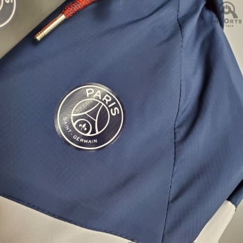 Jaqueta Corta-Vento Paris Saint-Germain (PSG) 21/22 - Branco, azul e vermelho 