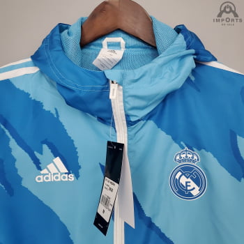 Jaqueta Corta-Vento Real Madrid 21/22 - Azul camuflado 