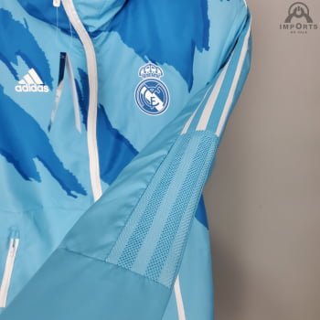 Jaqueta Corta-Vento Real Madrid 21/22 - Azul camuflado 