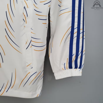 Jaqueta Corta-Vento Real Madrid 21/22 - Branco/colorido