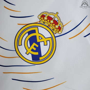 Jaqueta Corta-Vento Real Madrid 21/22 - Branco/colorido
