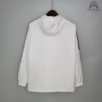 Jaqueta Corta-Vento Real Madrid 21/22 - Branco/preto