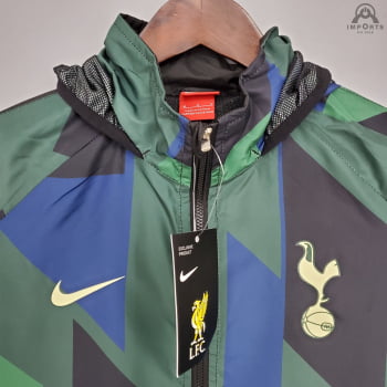 Jaqueta Corta-Vento Tottenham 21/22 - Verde, azul e preto