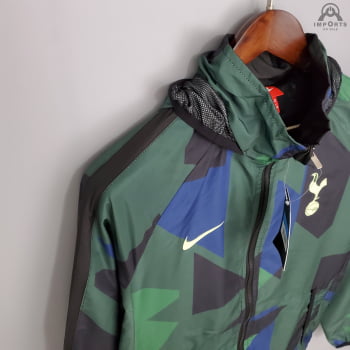 Jaqueta Corta-Vento Tottenham 21/22 - Verde, azul e preto