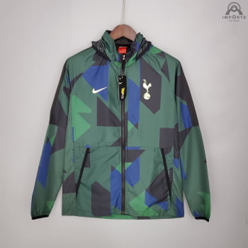 Jaqueta Corta-Vento Tottenham 21/22 - Verde, azul e preto