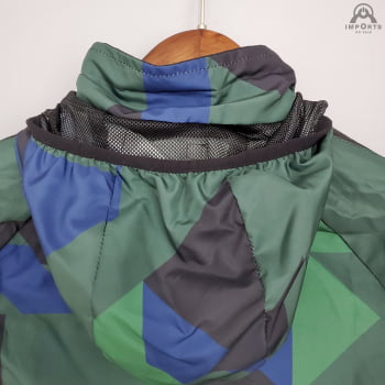 Jaqueta Corta-Vento Tottenham 21/22 - Verde, azul e preto