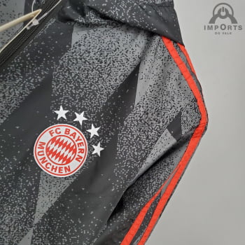 Jaqueta Corta-Vento Bayern de Munique 21/22 - Chumbo/ vermelho