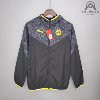 Jaqueta Corta-Vento Borussia Dortmund 21/22 - Chumbo/amarelo