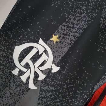 Jaqueta Corta-Vento Flamengo 21/22 - Cinza/vermelho