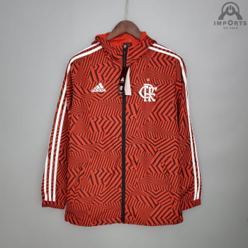 Corta-Vento Flamengo 21/22 -  Vermelho listrado