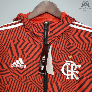 Corta-Vento Flamengo 21/22 -  Vermelho listrado
