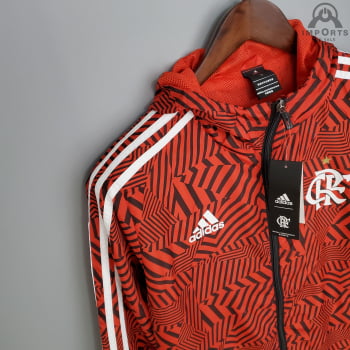 Corta-Vento Flamengo 21/22 -  Vermelho listrado