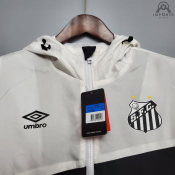 Jaqueta Corta-Vento Santos 21/22 - Branco/preto