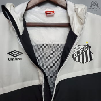 Jaqueta Corta-Vento Santos 21/22 - Branco/preto