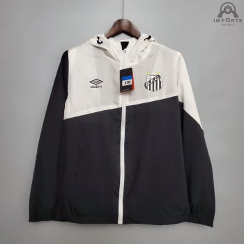 Jaqueta Corta-Vento Santos 21/22 - Branco/preto