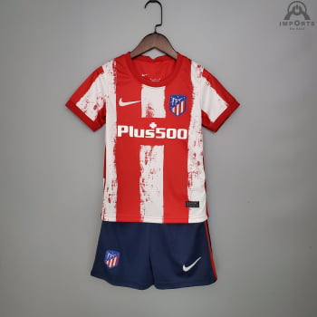 Kit Infantil Atlético de Madrid I  21/22 + Personalização Grátis
