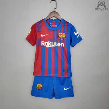Kit Infantil Barcelona I 21/22 + Personalização Grátis 