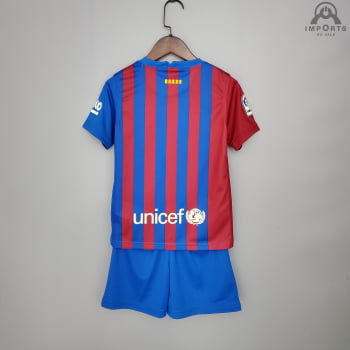 Kit Infantil Barcelona I 21/22 + Personalização Grátis 