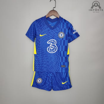 Kit Infantil Chelsea I 21/22 + Personalização Grátis