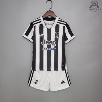 Kit Infantil Juventus I 21/22 + Personalização Grátis