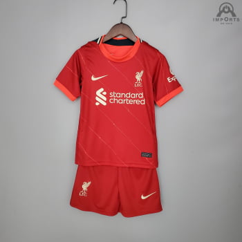 Kit Infantil Liverpool I 21/22 + Personalização Grátis