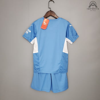 Kit Infantil Manchester City I 21/22 + Personalização Grátis