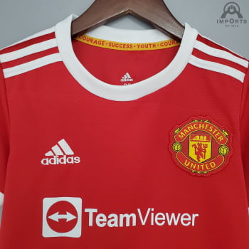 Kit Infantil Manchester United I 21/22 + Personalização Grátis