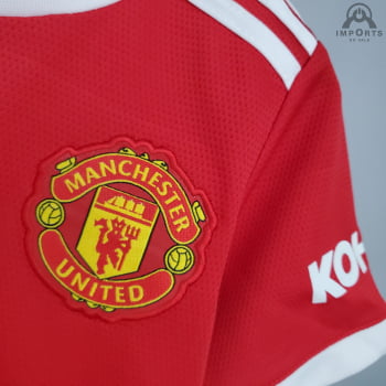 Kit Infantil Manchester United I 21/22 + Personalização Grátis