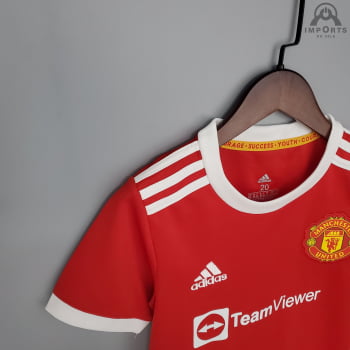 Kit Infantil Manchester United I 21/22 + Personalização Grátis