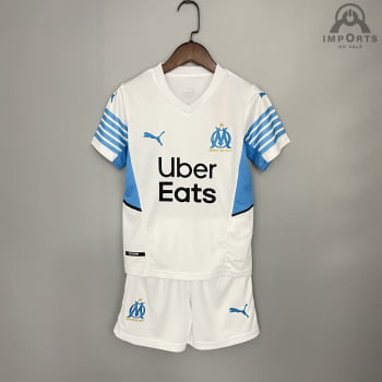 Kit Infantil Olympique de Marseille I 21/22 + Personalização Grátis